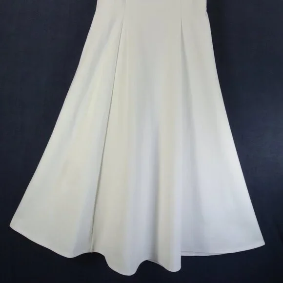 NEW Reformation Mikol Knit Stretch Midi-Dress in Ivory size L #1531 - Picture 4 of 9